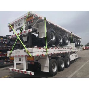 Buy cheap CIMC Flat Container Semi-trailer Heavy-duty 4-axle 100t Export Brand New Container Trailer from wholesalers