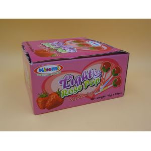 Buy cheap All Natural Rose Hard Strawberry Candy Lollipops Sugarless Zero Calorie from wholesalers