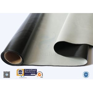 Custom Black Silicone Coated Fiberglass Fabric Heat Protection High Strength
