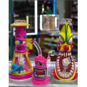 Buy cheap Halloween Skull 7 Glass Water Pipes Ice Catcher Hookah Bubbler from wholesalers