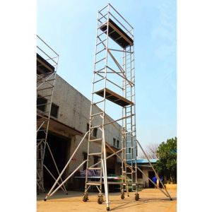 Buy cheap Folding Aluminium Scaffold Tower Ladder Frame Mobile Aluminum Scaffolding from wholesalers