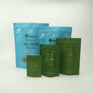 China Eco-Friendly and Safe Material Matte Finish Stand Up Pouch With Zipper Moisture Proof Food Grade Plastic Packaging Bags on sale