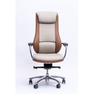 Buy cheap Leather Executive Revolving Chairs Height 1200-1260mm For Office from wholesalers