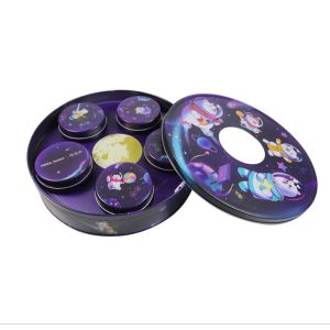 0.25mm Large Gift Tins Embossed Christmas Cookies Tin Can