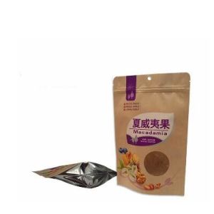 Buy cheap stand up aluminum foil kraft bag with valve/k/tear notch for tea/coffee/nuts/resealable kraft paper bag with valve from wholesalers