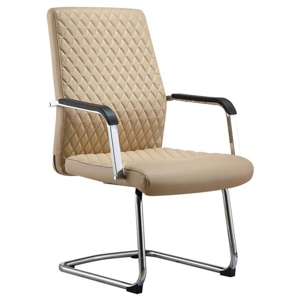Buy cheap Chromed SS Modern Executive Chairs No Wheels PU Upholstery SGS from wholesalers