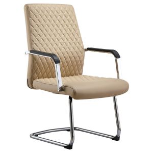 Buy cheap Chromed SS Modern Executive Chairs No Wheels PU Upholstery SGS from wholesalers