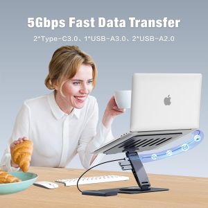 Buy cheap Originneo PCR100D+ Aluminum Adjustable Rotatable Laptop Hub Stand with 11-in-1 USB C Docking Station  HDMI 4K@60Hz Minotor Expansion PD100W from wholesalers