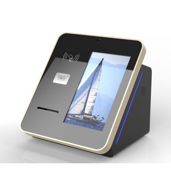 15 Inch Desktop Hotel Kiosk with Touchscreen and Card Reader, 12-Month Warranty