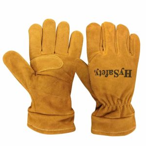 NPFA1977 Dexterity Gauntlet Firefighter Gloves , Leather Wildland Fire Gloves
