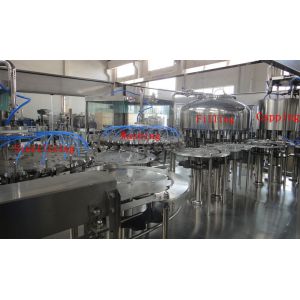 Stainless Steel 4 in 1 6000 BPH Automated Bottling Machine