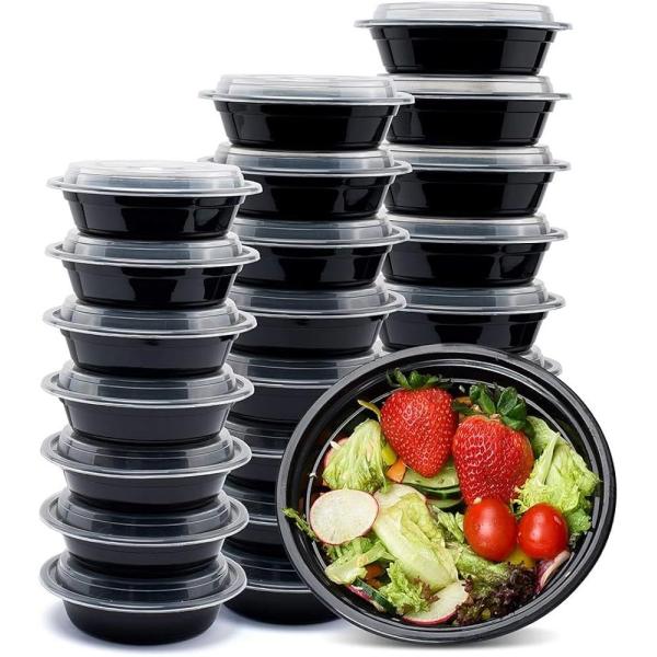 Quality Reusable Disposable Plastic Food Containers Dishwasher Safe Takeaway Box Microwave for sale