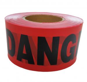 China 3 Inch X 1000 Feet Danger Barricade Caution Tape Bold Black Text For Workplace Safety on sale