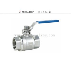 Buy cheap SS304 2 Peice Sanitary Ball Valve With manual plastic handle from wholesalers