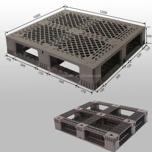 40''X 48''1200x1000 euro pallet Black Plastic Pallets anti-slip for plastic