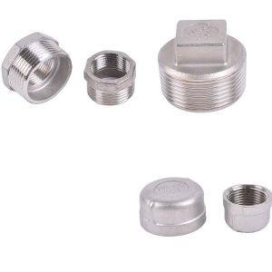Standard 2 Inch Female Connection Stainless Steel Round Cap for Pipe End Fitting