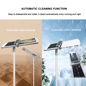 Buy cheap 8 Meters LED Smart Solar Street Garden Light Outdoor Ip65 Self Clean Auto Cleaning from wholesalers