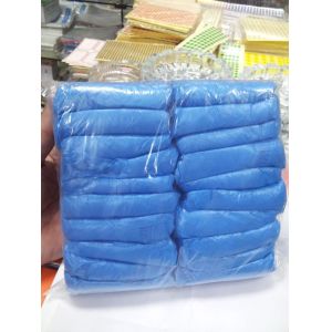 Buy cheap Custom Disposable Cloth Booties Cpe Shoe Cover Blue from wholesalers