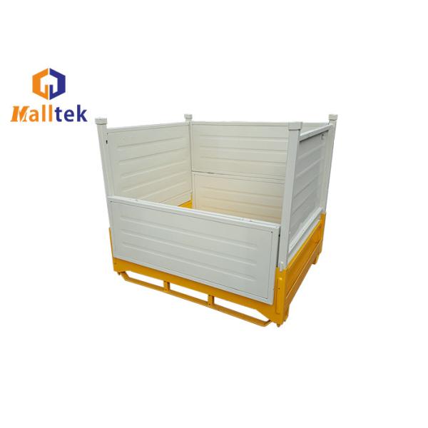 Wire Mesh Foldable Stackable Pallet Cages For Warehouse