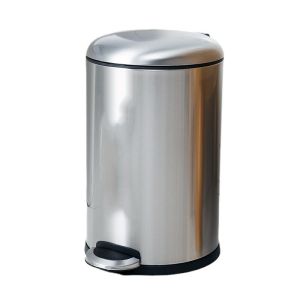 Bathroom Clamshell Pedal Trash Can Stainless Steel Trash Can With Foot Pedal