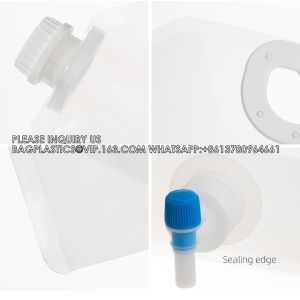 8L Stand Up Pouch With Tap Dispenser Big Foldable Pouches Standing Pouch