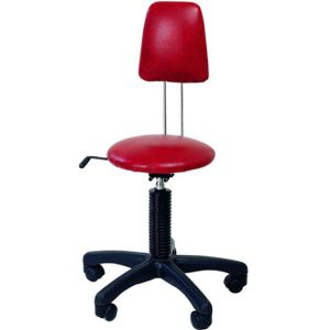 Buy cheap Portable Red Salon Rolling Chair Adjustable With Backrest , Rubber Star Base from wholesalers
