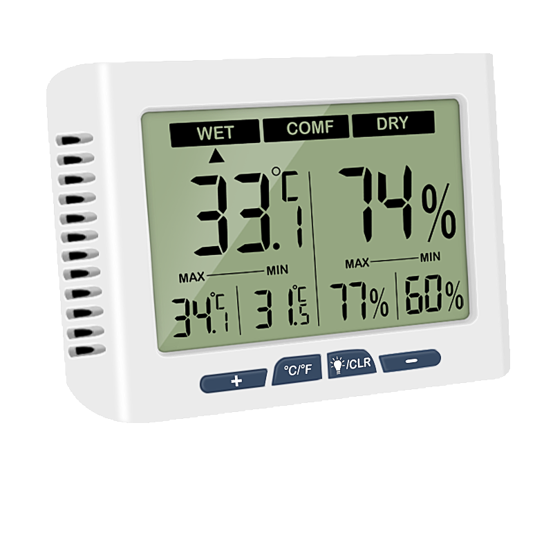 Buy cheap DTH-150 Digital Thermometer Hygrometer, Indoor Room Temperature Humidity Monitor, With Backlight Display And Calibration Function, ABS Material For Household Use from wholesalers