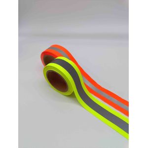 Buy cheap Orange Reflective Fabric Tape Material Polyurethane Plastic Strips TPU Nylon Plastic Coated from wholesalers