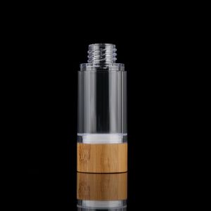 Buy cheap Refillable Transparent 15ml Airless Capless AS Bamboo Pump Bottle from wholesalers