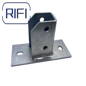 Buy cheap RIFI Strut Channel Fitting Carbon Steel Galvanized Single Channel Post Base Solar Bracket from wholesalers