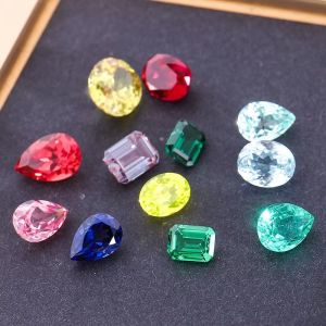 Synthetic Lab Grown Emerald Gemstone VVS All Size Shapes Customized