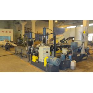 Double Stage Plastic Granulator Machine With Pulls Strip Pelletizing