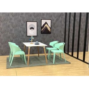 Buy cheap Nordic Coloured Plastic Dining Chairs With Arms 52cm 78cm from wholesalers
