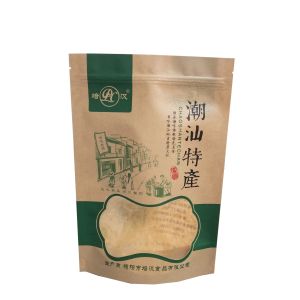Buy cheap Food Grade Stand Up Kraft Paper Zipper Bag With Clear Window from wholesalers