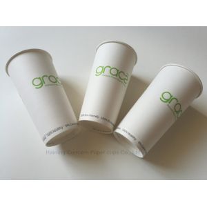 100% Biodegradable PLA Paper Cups / Eco Friendly Disposable Drinking Cups