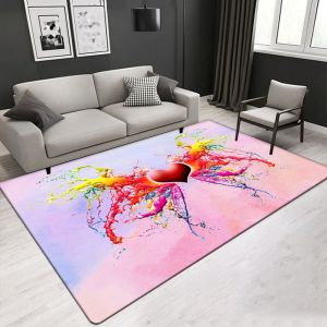 Customized Size Artistic Modern Design 3D Printed Polyester Fiber Living Room