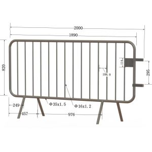 Buy cheap Nadar Crowd Control Barriers 14 bureaux, Fully Hot Dipped Galvanized from wholesalers