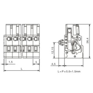 Buy cheap Spring-cage Clamp Terminal Female snap-in syle Pitch: 5.00mm/0.197 in from wholesalers