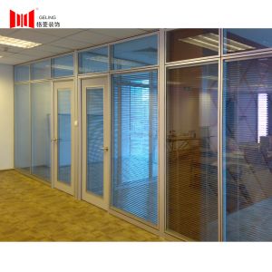 Buy cheap 83mm Double Glass Movable Aluminium Partition Wall Fixed Demountable product