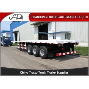 Buy cheap Customized Dimension Flatbed Container Trailer With 28 Tons Landing Gear from wholesalers
