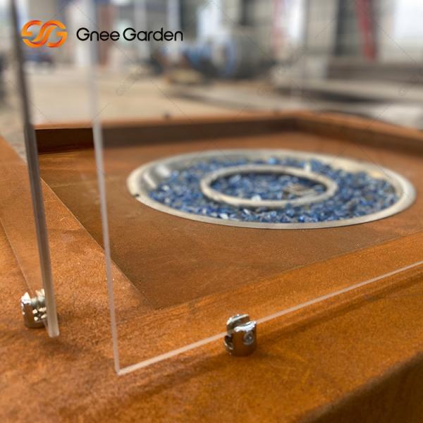 Quality Outdoor Steel Fire Pit Garden Patio Decorative Square Corten Steel Firepit for sale