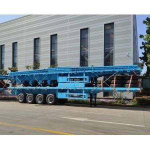 Buy cheap 8t Grade 3 Axles 40FT Container Flatbed Semi Truck Trailer For Transporting Containers from wholesalers