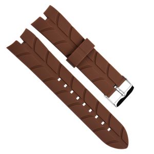 Buy cheap Leaf Texture Mens Rubber Watch Bands , 24mm Silicone Watch Strap from wholesalers