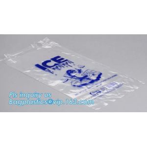 COMPOSTABLE customized ice bag with drawstring, Food Industrial Use Plastic