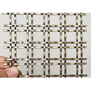 Buy cheap SS304 Antique Brass Decorative Lock Crimp Woven Wire For Partitions from wholesalers