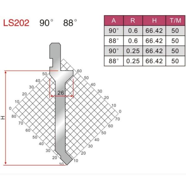 Quality LS202 Customized 42CrMo Press Brake Tooling Punch Bending Tools for sale