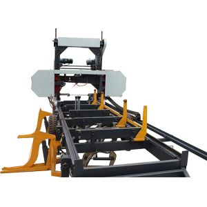 Buy cheap Mobile Portable Bandsaw Sawmill,Hydraulic Automatic Horizontal Log Band Saw with hydraulic clamp from wholesalers
