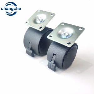 PVC PU Swivel Caster Wheels Threaded Stem Mount For Industrial Applications