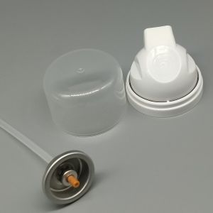 All-Angle Foam Actuator for Ergonomic Shaving Cream Cans - Upside-Down Use &