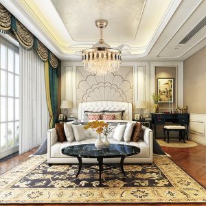 52 DC Folding Ceiling Fan With Light Chandelier With Hidden Fan